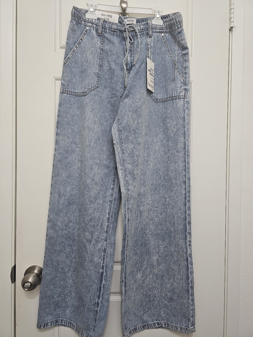 Kensie Breezy Denim High Rise Wide Leg 6/28.